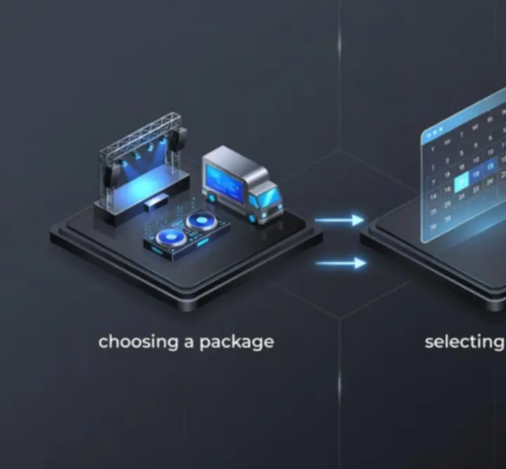 Schemat procesu rezerwacji mobilnego kasyna "Day by day" Piotr Czyż krok po kroku