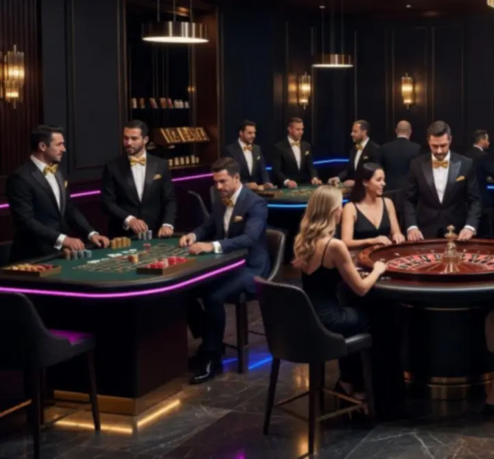 Elegancki mobilny stół do gry podczas eventu kasynowego "Day by day" Piotr Czyż