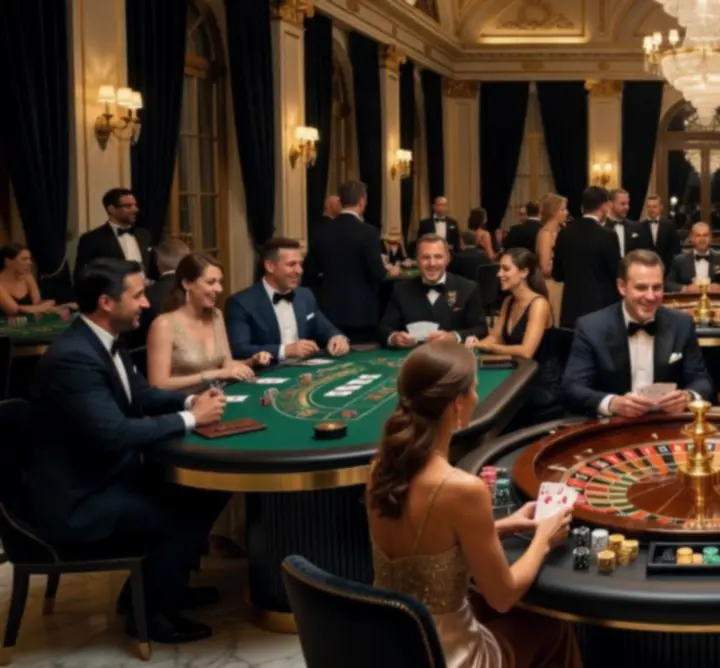 Luksusowe mobilne wydarzenie kasynowe z pokerem, ruletką i blackjackiem