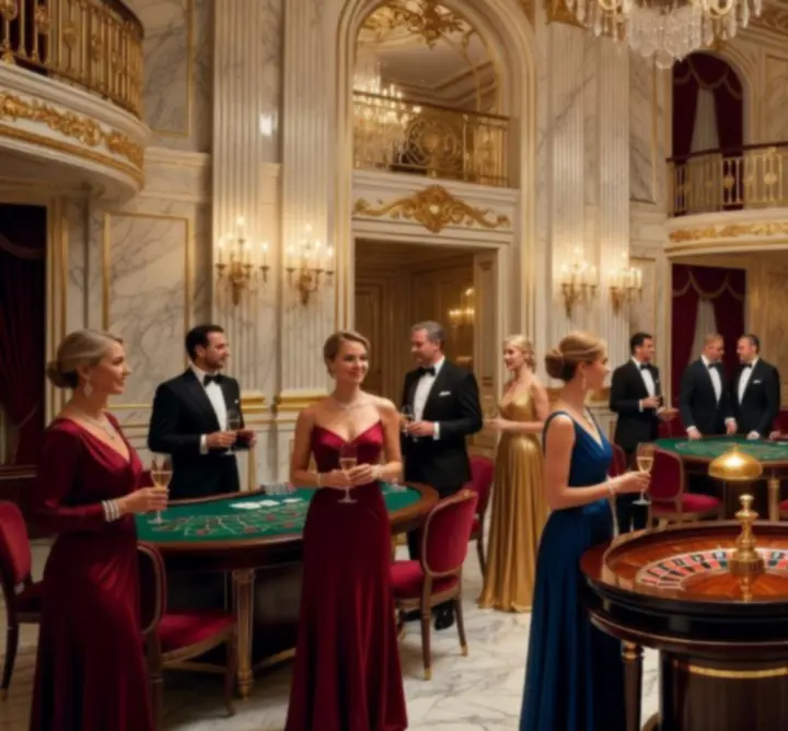 Elegancka sala kasynowa inspirowana Monte Carlo