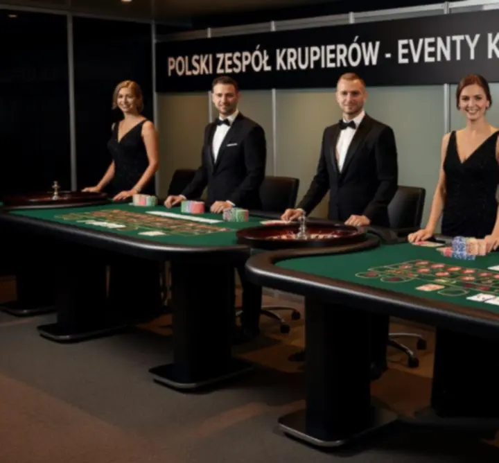 Profesjonalni krupierzy i animatorzy prowadzący gry kasynowe w Polsce