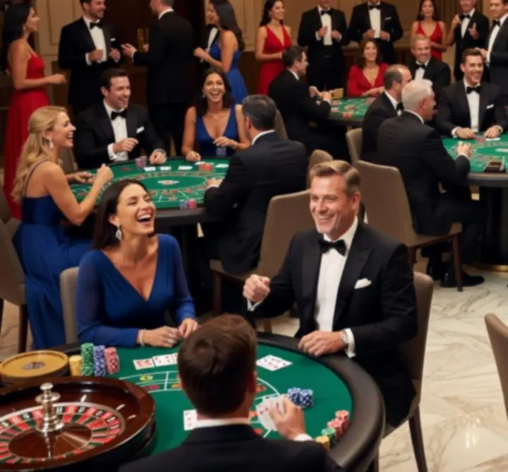 Goście bawiący się przy stołach gier podczas eventu "Day by day" Piotr Czyż