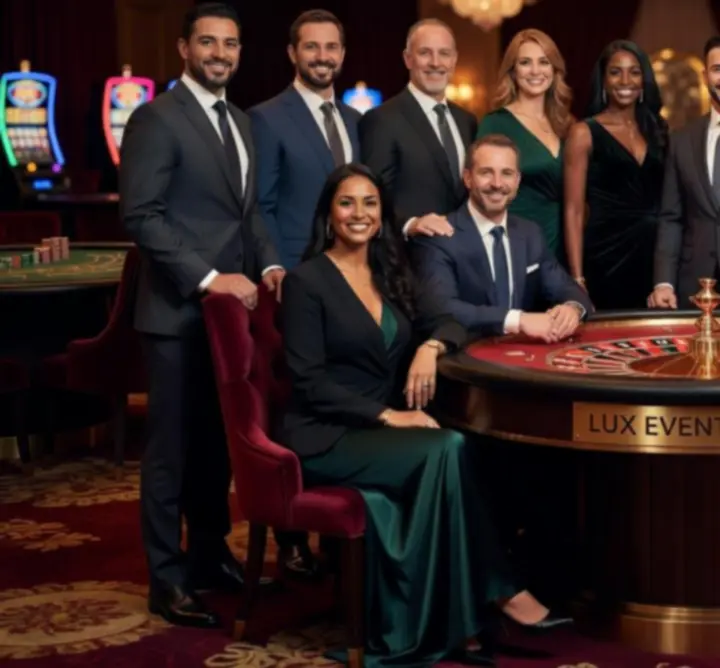 Zespół "Day by day" Piotr Czyż podczas organizacji mobilnego eventu kasynowego