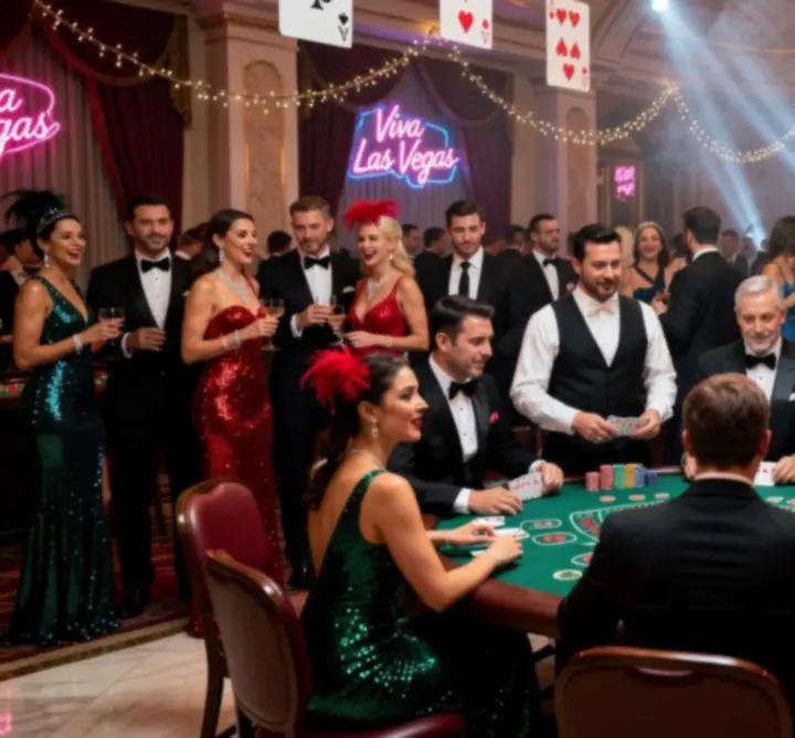 Tematyczny stół kasynowy w klimacie Las Vegas