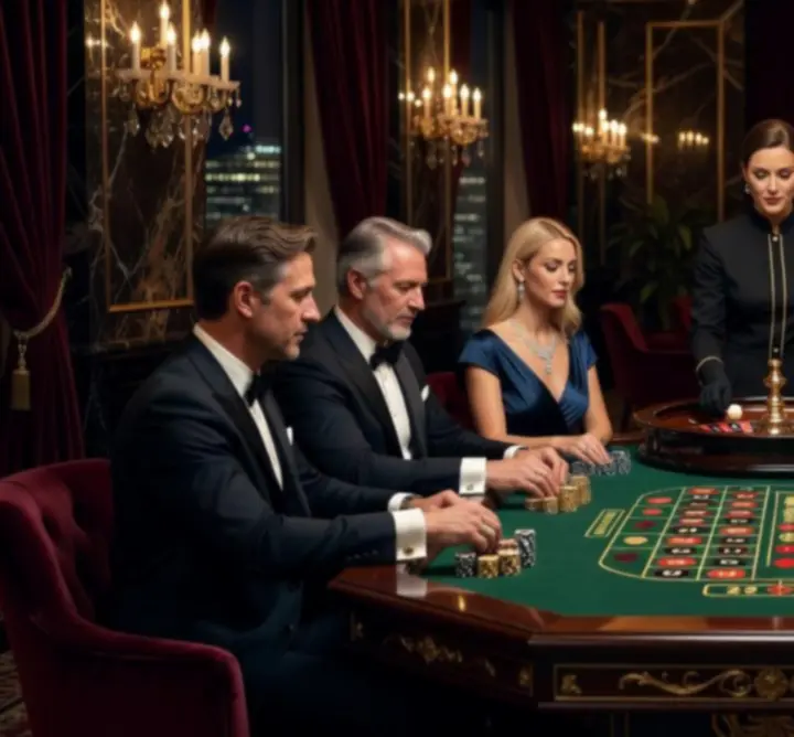 Ekskluzywny stół kasynowy przygotowany na VIP event